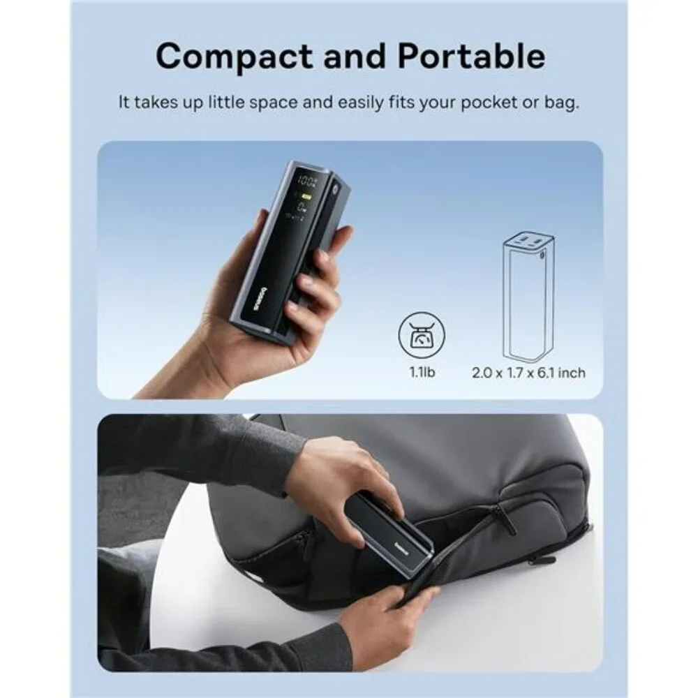 145W fast charging power bank 20800mAh portable laptop phone battery pack